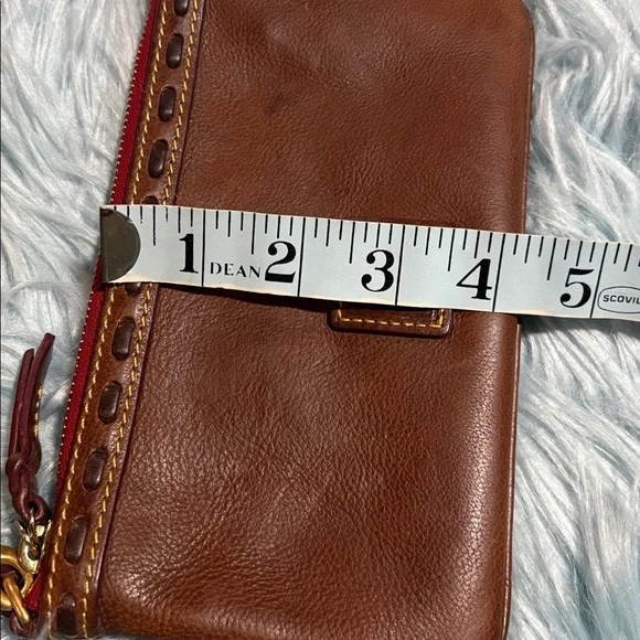 Dooney & Burke Florentine Chestnut Leather Wristlet - Picture 7 of 7